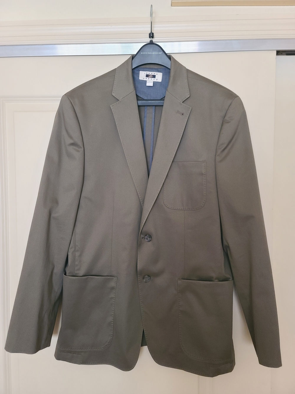 Men's Olive Green Blazer - Classic Two-Button Jacket